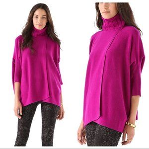 EUC Diane von Furstenberg  pink Ahiga Turtleneck Poncho Sweater, P/S (O/S)